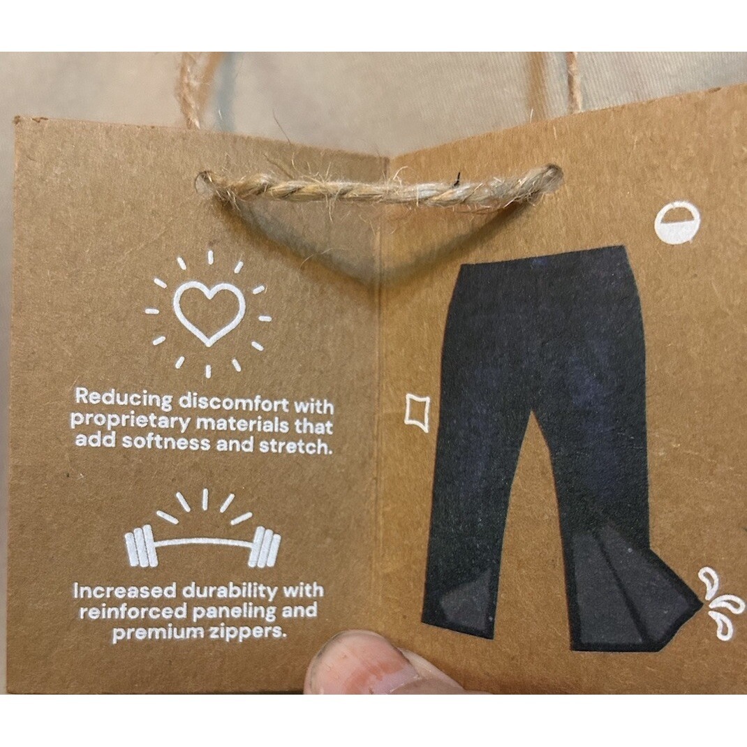 No Limbits Stretch Denim Khaki Hidden Zipper Pants 32x30 Men's Wheelchair Pants — image 3 of 8